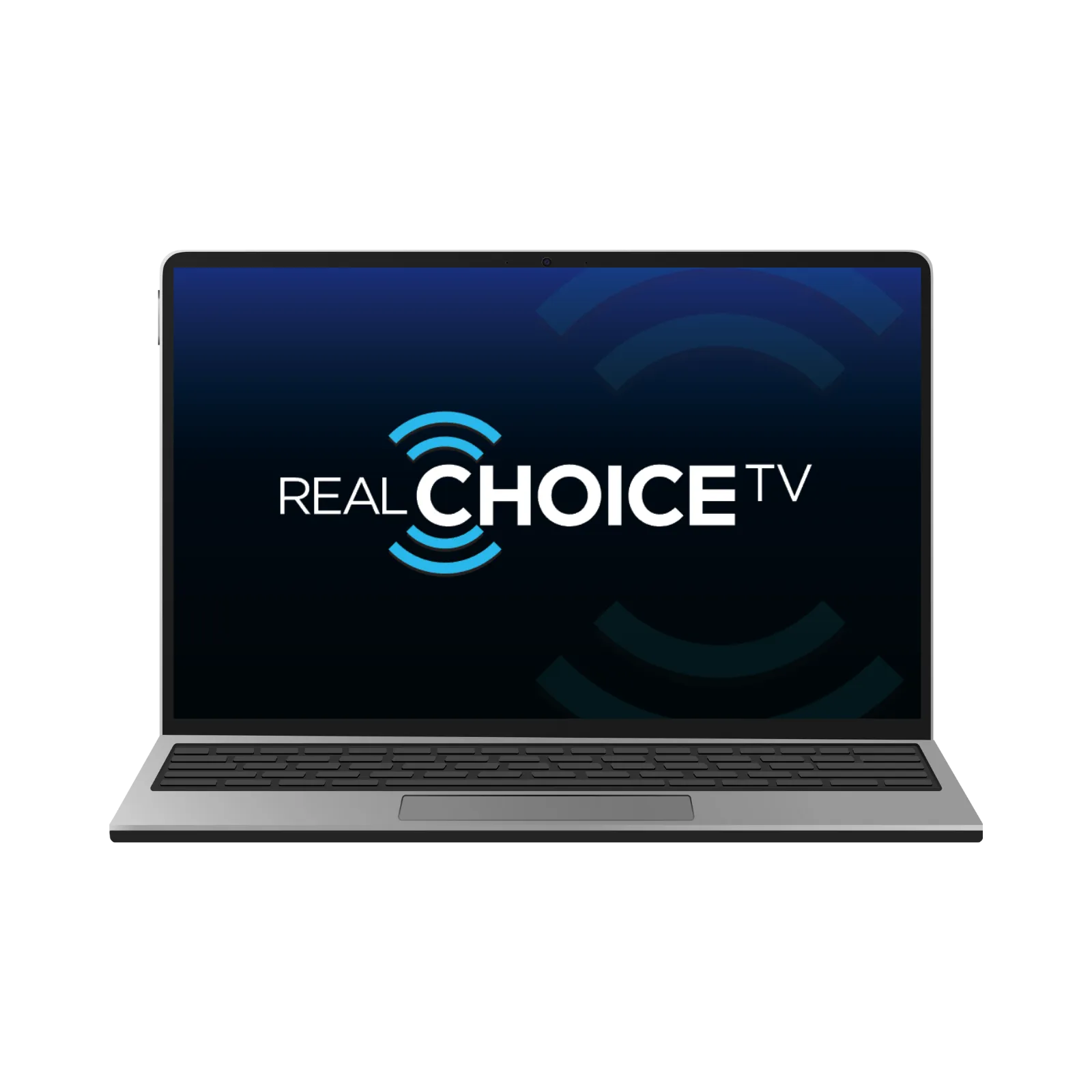 Real Choice TV on laptop